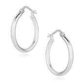 Cercei rotunzi argint Ø26 mm Classic DiAmanti G0127-DIA